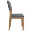 Chaise d'appoint de salle à manger rembourrée en tissu Topeka (ensemble de 2)