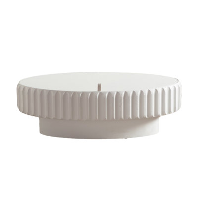 Fluted Storage Table With Lift-Off Lid