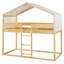 Lit simple superposé en bois avec tente-264933300