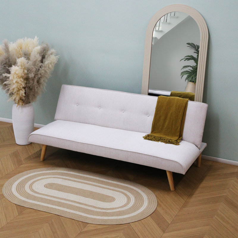 3 Seater Linen Sofa Bed, Grey