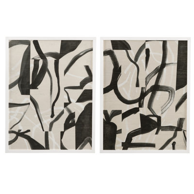 Encre labyrinthe, impression encadrée s / 2
