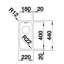 Andano 44 x 22cm Inset Kitchen Sink