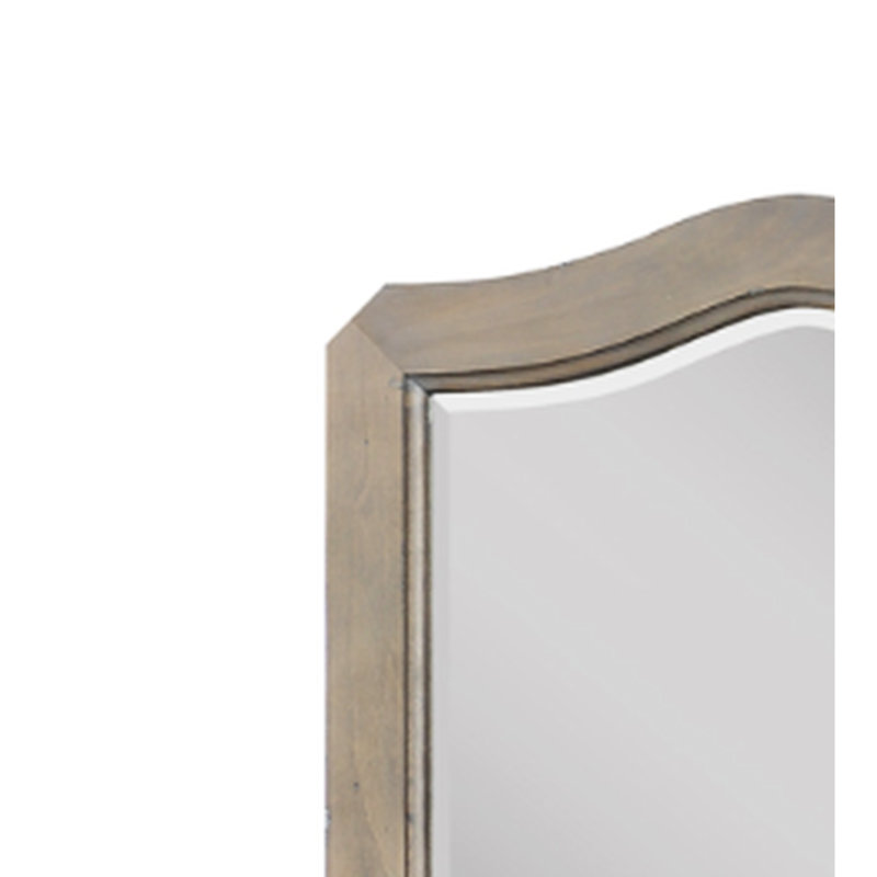 Miroir French Country Grove - Peuplier et finition blanche, aucun assemblage requis