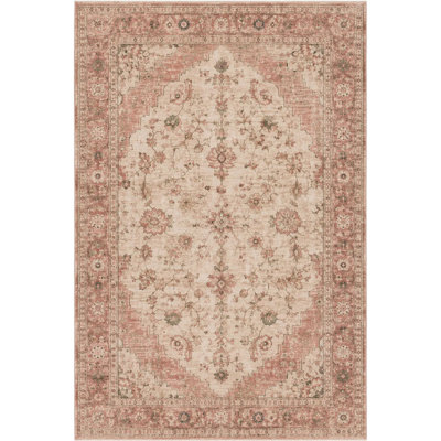 Tapis de couloir en chenille rose poudré