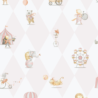 Bambino Collection Circus Animals Wallpaper Roll