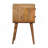 Solid Wood Mini Curved Nightstand, 2-Drawers, Oak-ish, Light Brown