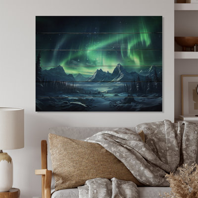 Northern Lights II sur impression sur bois