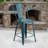 Angelean 24" High Distressed Metal Indoor-Outdoor Counter Height Stool - Back-1736821946-1683327244