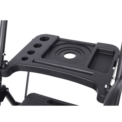Échelle à 5 marches, escabeau pliant avec large pédale antidérapante, échelle en acier robuste, capacité de charge de 330 lb, main courante pratique, escabeau léger en acier portable