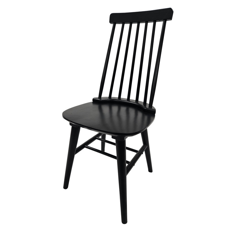 Chaise élégante noire l 17 po x P 17 po x H 36 po avec siège confort profilé, Noir, noir, noir, noir