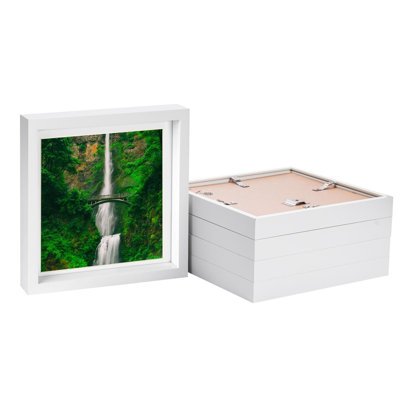 Nicola Spring - 10" x 10" White 3D Box Photo Frames