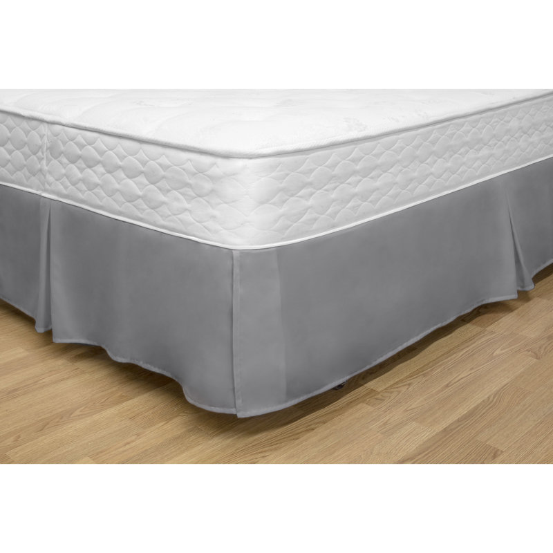 Pleated Bed Skirt, Twin, Gray