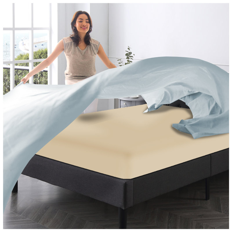 Diamond Fitted Sheet, Super King (6'), Cream