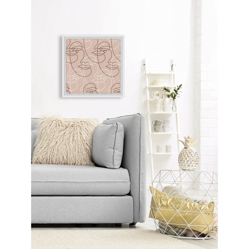 Hidden Faces - Single Picture Frame Print, 81cm H x 81cm W x 3.81cm D