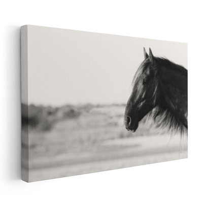Pretty Girl Black and White - Canvas Print Wall Art