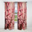 Cerisier en fleurs rose foncé collage - rideau cerise - rideau occultant floral - 1 panneaux-1367375011