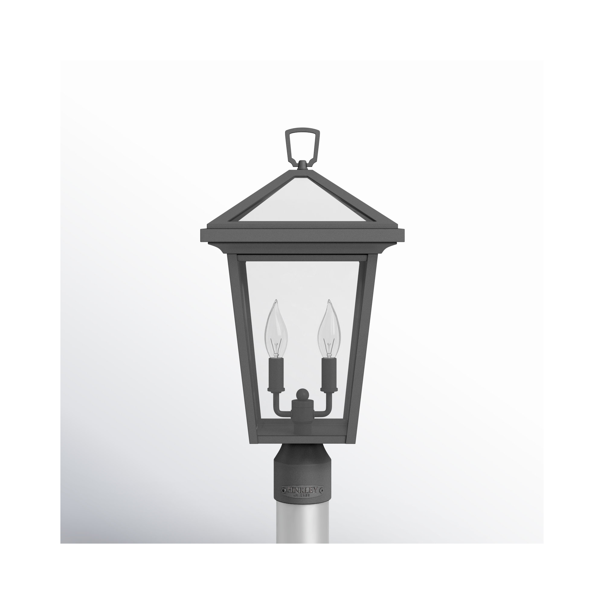 Lalla Transparent Metal Outdoor Lantern Head, Museum Black