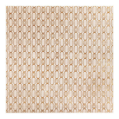 Latitude Run® Column Nikica Rug White and Gold