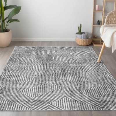 Maliana Washable Geometric Indoor / Outdoor Rug