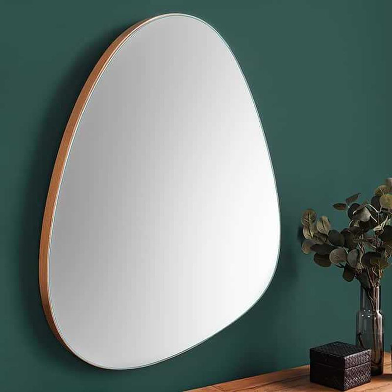 Caquias Solid Wood Asymmetrical Wall Mirror, 72cm x 60cm