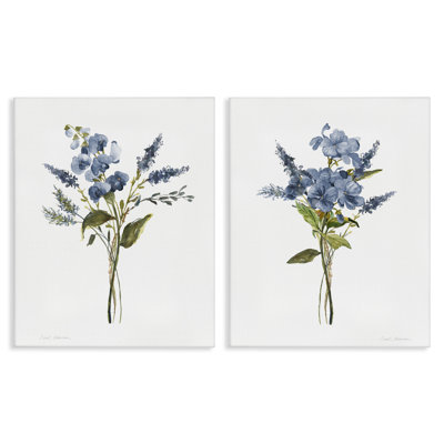 «Geranium Sprig Bundles», ensemble de 2 reproductions d'art sur toile, par Carol Robinson
