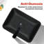 DEJIN 13'' Black Glass Rectangular Bathroom Sink