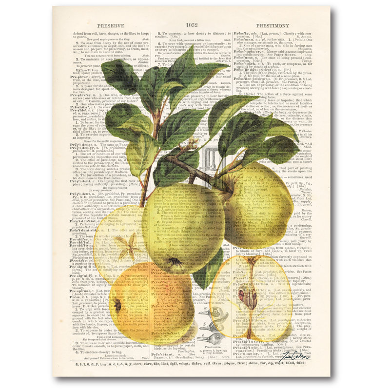 « fruit golden apples », impression sur toile tendue, H 40 po x l 30 po x P 1,5 po