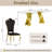 7-Piece Modern Dining Set – 70" Glass Dining Table With Stainless Steel Base & 6 Faux Leather Shell-Back Chairs-1124666483-1124666383