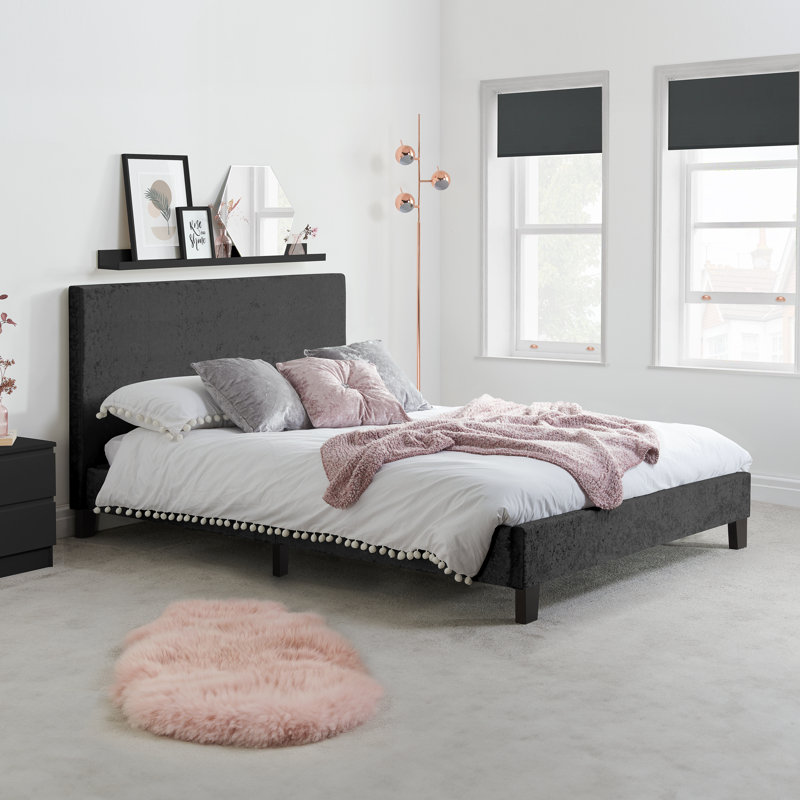 Regency Upholstered Bed Frame, Small Double (4'), Grey