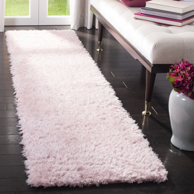 Isidore Shag Pink Area Rug
