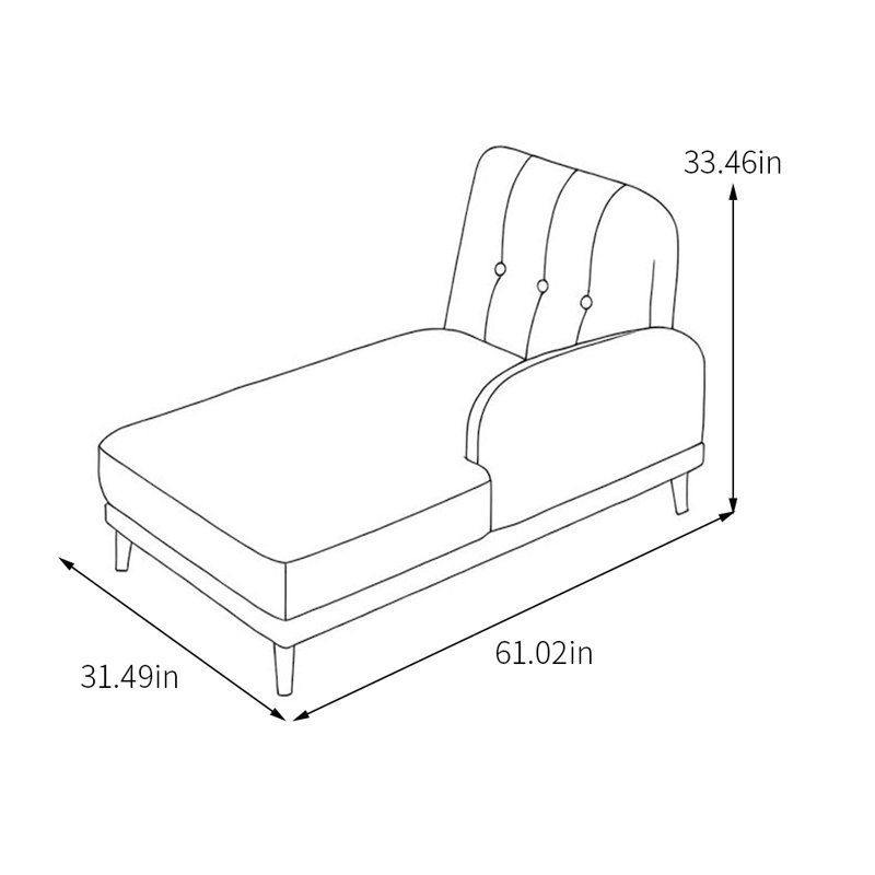 Chaise longue - Confort, Orienté à droite, Bleu très foncé