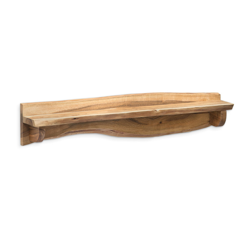 Hirohisa Cottage Beach House Design Wall Mounted Mantel Shelf With An Open Shelf, 48"