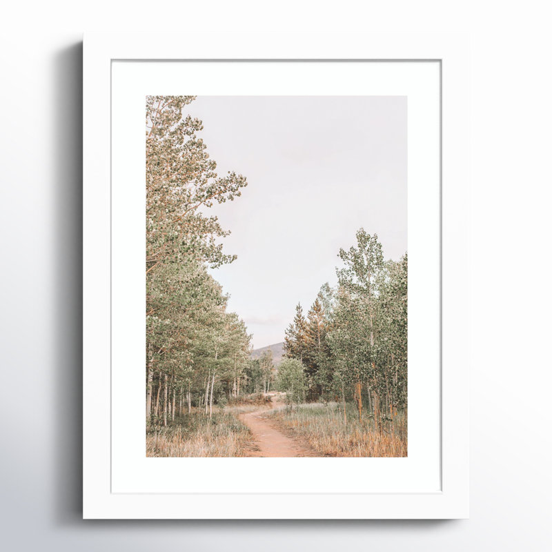 Sentier sinueux par Alicia Abla, Blanc, H 13 po x l 11 po x P 1 po