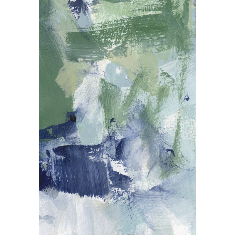 «Northern Lights Abstract V» par Christina Long - peinture sur toile tendue, H 48 po x l 32 po