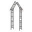 Metal Garden Arch With Adjustable Width Climbing Plants Support Rose Arch Outdoor Black-115361878