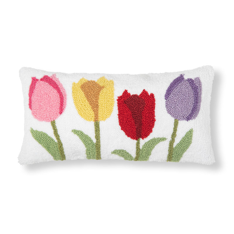 Tulip Garden Hooked Pillow