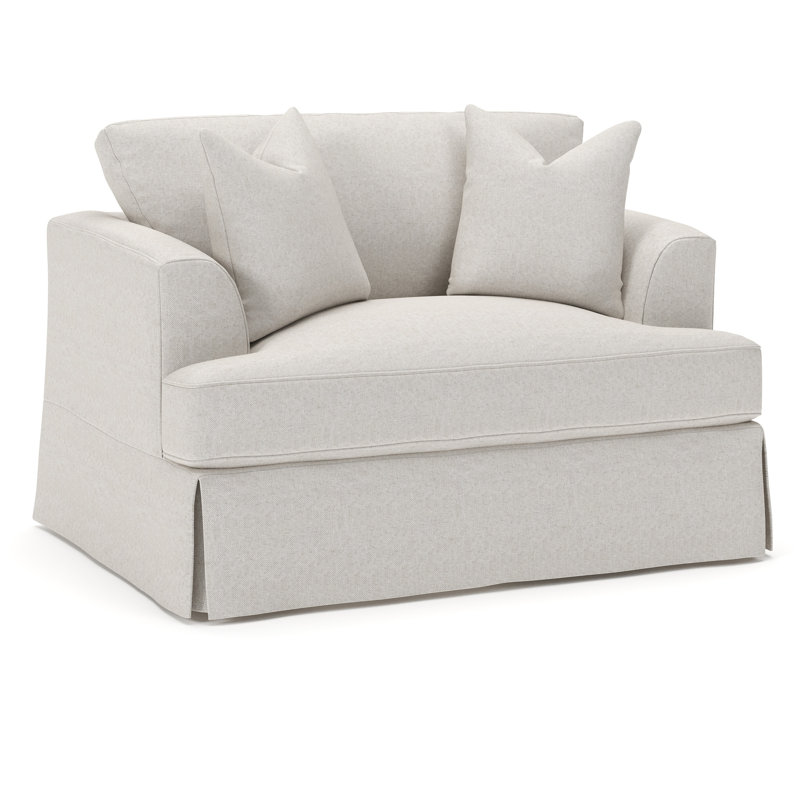 Chaise et demi Lucia, Toile gris clair Macarena