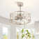 Sylvia 20" Caged Crystal Ceiling Fan With Remote Control and Light Kit Included