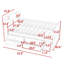 Structure de lit simple en bois avec tiroirs de rangement et garde-corps de sécurité-114308685