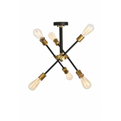 6 - Light Geometric Chandelier