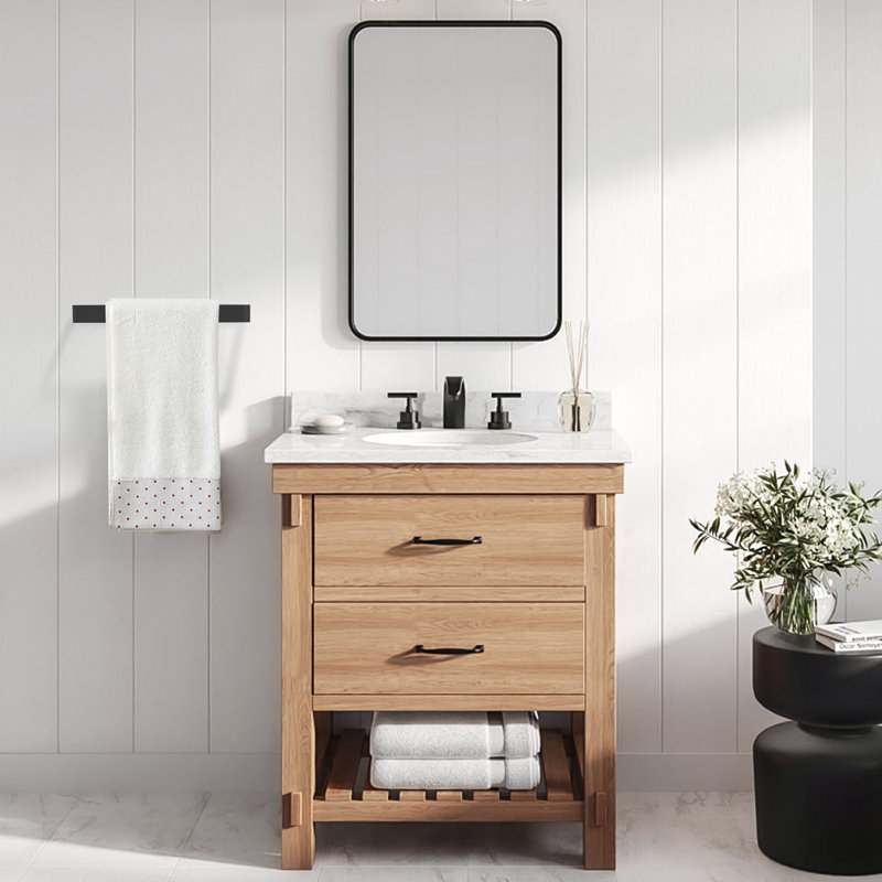 Abdinasir Bathroom Towel Ring, Matte Black