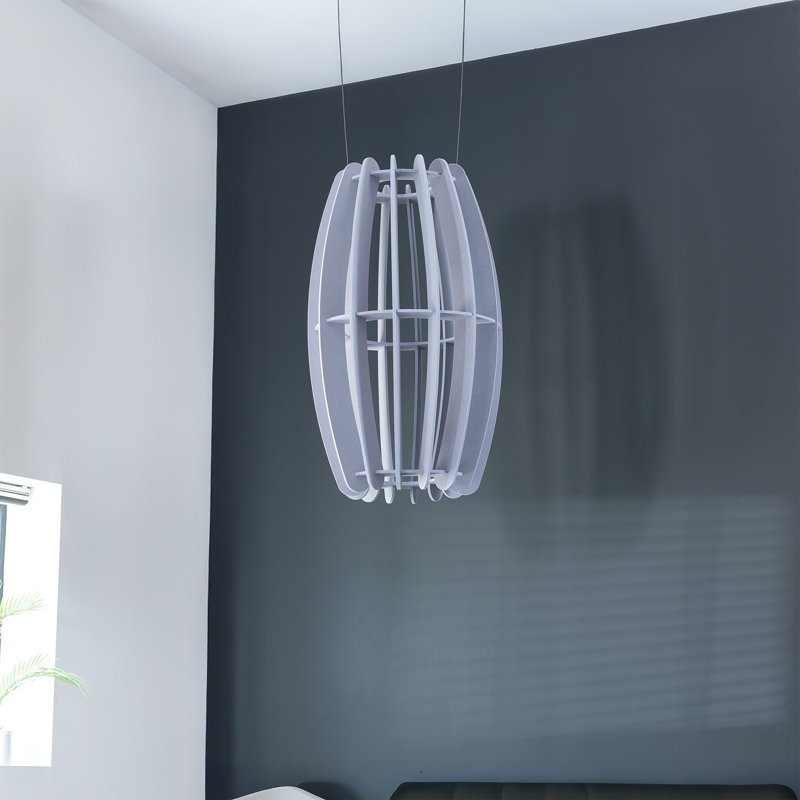 Grand absorbeur acoustique de plafond ovale Vivo gris clair