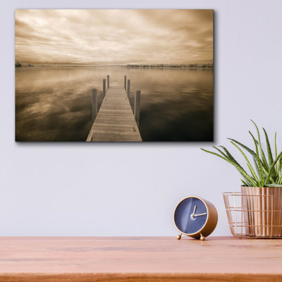«Dock at Croado Lake», Conway, Michigan, 09 pi par Monte Nagler, art mural en verre acrylique