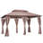 Steel Frame Gazebo 10' X 13', Khaki, For Backyard And Deck Entertainment Khaki Outdoor Construction, Lawn