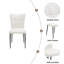 Ensemble de 2 chaises de salle à manger à haut dossier avec design ergonomique: structure en fer forgé, siège en cuir et coussins en éponge à rebond élevé-2115557705