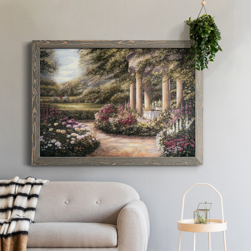 Rose Garden II - cadre photo, impression sur toile, H 31,5 po x l 23,5 po x P 1,5 po, Gris