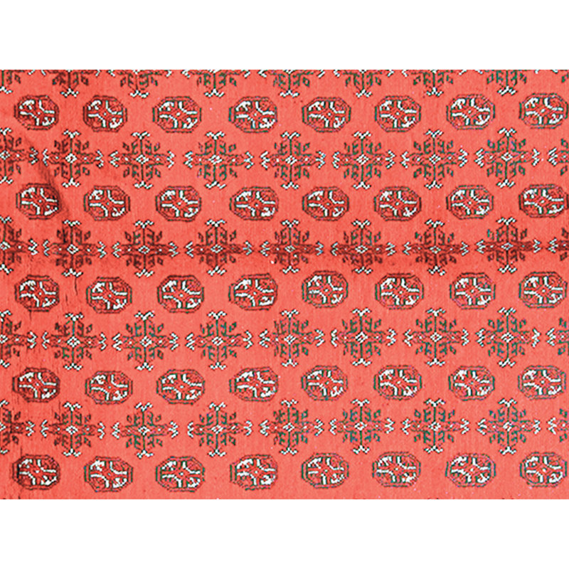 Hand Knotted Wool Area Rug in Red