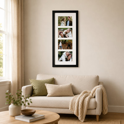 Cadre photo 18,5 x 8,6 en bois composite noir
