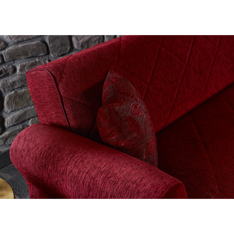 Zaylee Fabric 67'' Reception Loveseat, Red