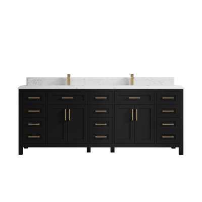 Ensemble de meuble-lavabo double 84 po 84 po